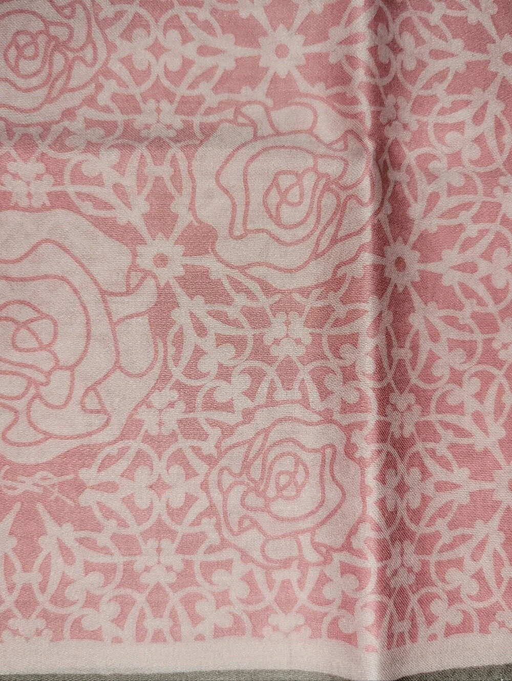 YSL Vintage Square Scarf In Pink
